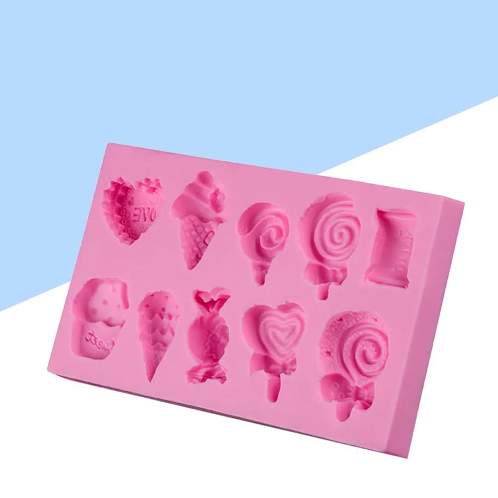 Stampo in Silicone a Forma di Cuore per Decorazione Torte, per Gelati, Caramelle, Fondente e Cioccolato Fai-da-Te