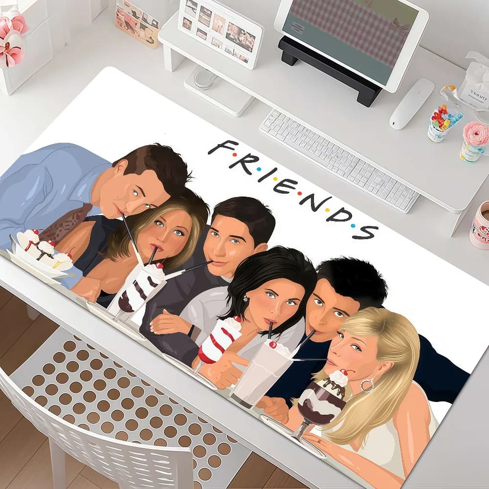 F-friends Classic TV Series Mouse Pad Anti Slip Rubber Edge Locked Thickened Laptop Gaming Desk Mat