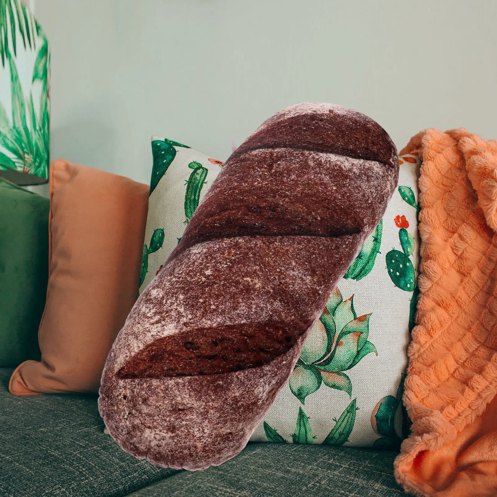 Cuscino a Forma di Pane 3D, Cuscino a Forma di Burro e Toast, Supporto Lombare, Decorazione per la Casa, Divertente Cuscino Morbido a Forma di Pane per Divano e Sedia