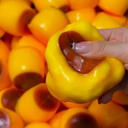#Pudding Stress Ball Squishy Food-shaped Pudding Squeeze Ball Fidget Toys ASMR Sensory Stress Relief Toys for Kids & Adults Gift