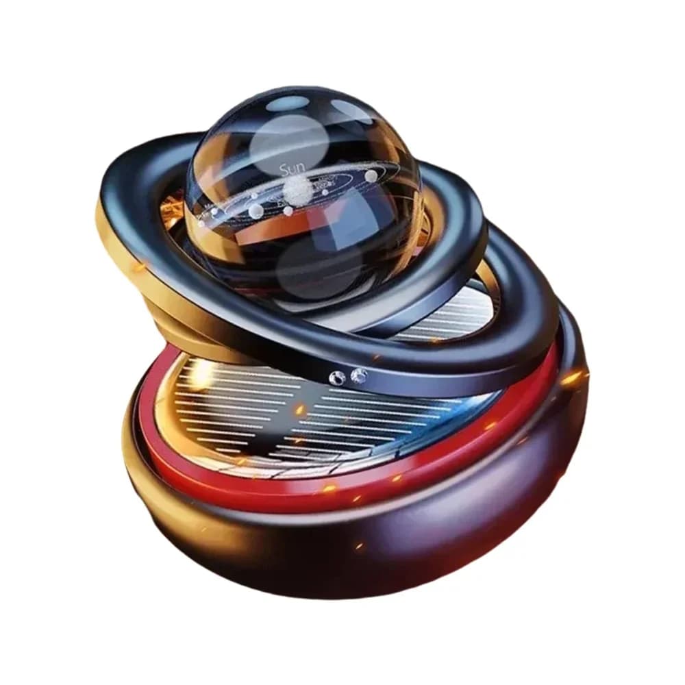 Solar Perfume Diffuser for Auto with Rotating Suspension, Car Deodorant with Interstellar Fragrance, Perfume Decoration
