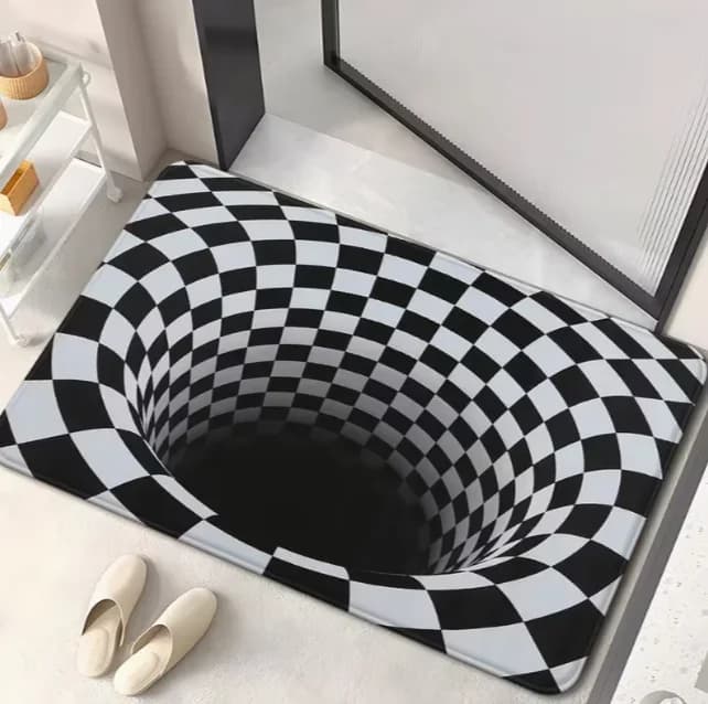 Phantom Tappetino per porta con foro nero Tappetino per bagno Materasso per acqua in microfibra Camera da letto Soggiorno Tappetini per ingresso Tappetino per yoga da campeggio