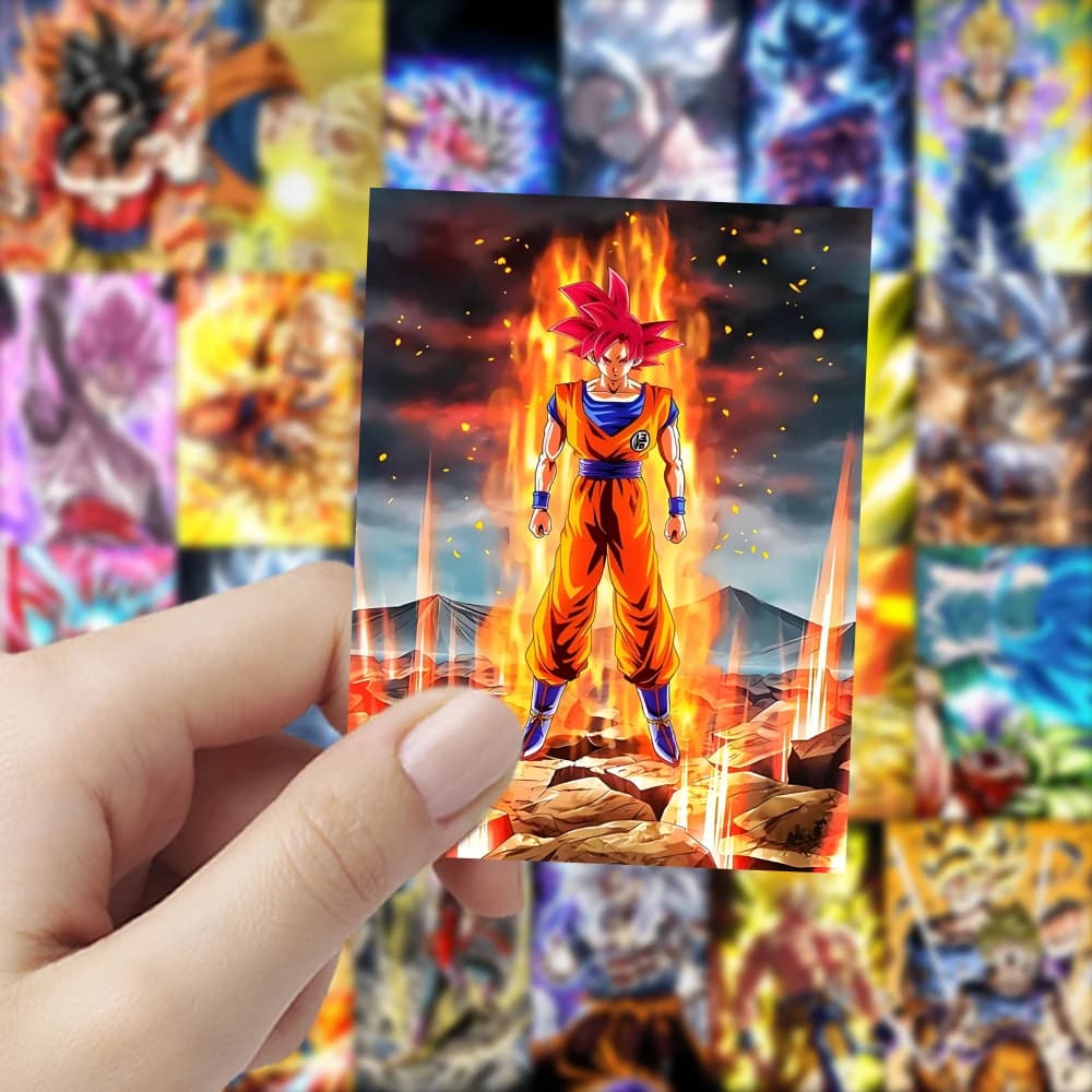 10/30/60 Pezzi Adesivi Classici Dragon Ball Anime, Decalcomanie Cartoon Son Goku Super Saiyan, Adesivi Manga Cool per Telefono, Valigie, Quaderni