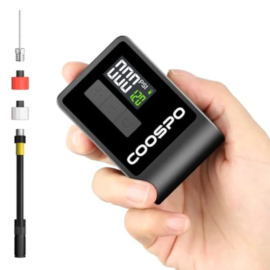 Mini Pompa Elettrica per Biciclette, Gonfiatore Portatile per Pneumatici, Compressore d'Aria Portatile, Max 120 PSI, Pompa ad Aria con Spegnimento Automatico per Valvole Presta/Schrad