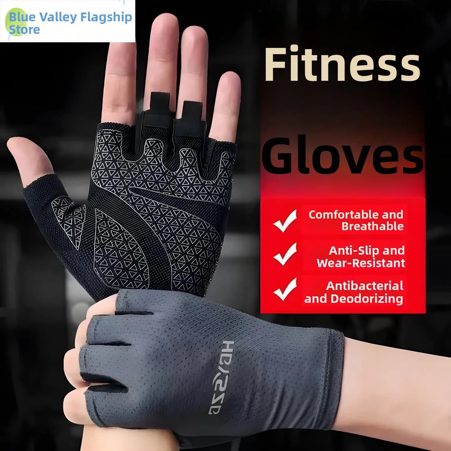 Guanti da Ginnastica Fitness per Uomo, per Esercizi della Parte Superiore del Corpo, Ciclismo, Anti-Callus, Kettlebell, Modello Sottile Mezzo-Dito per Donna