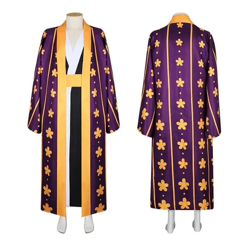 Anime Pezzo Pirata Costumi Cosplay Trafalgar D Water Law Orecchini Cappello Accappatoio Kimono Vestito Festa di Carnevale Wano Paese Uniformc