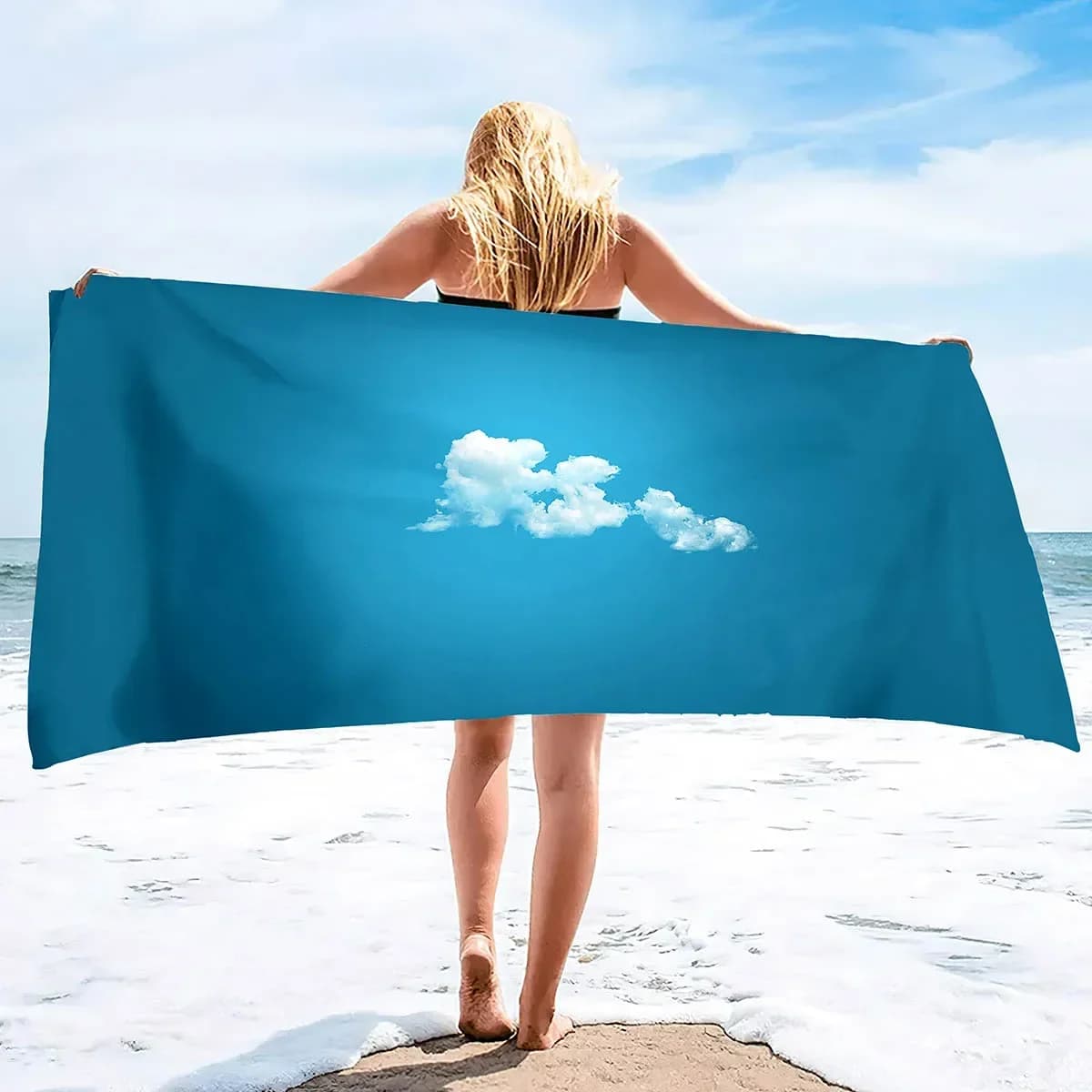 Asciugamano da spiaggia minimalista, asciugamani da spiaggia ad asciugatura rapida senza sabbia, spazio di grandi dimensioni, asciugamano da viaggio leggero e compatto, coperta da picnic