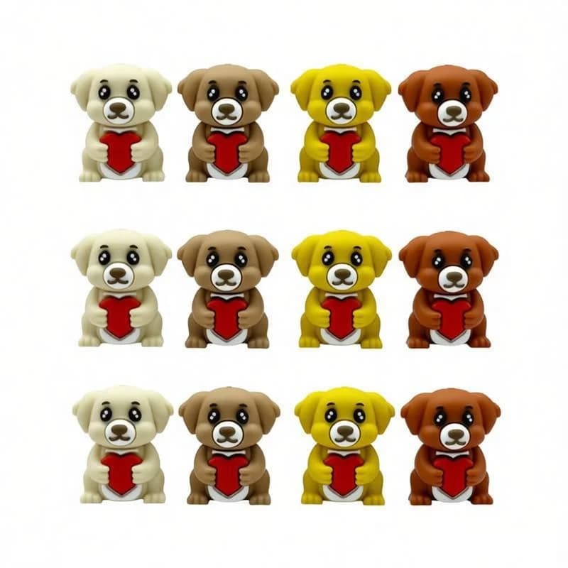 20/50 pieces of animated 3D silicone beads, food quality teething beads for creating DIY jewellery, puppy chains, necklaces and jewelry accessories