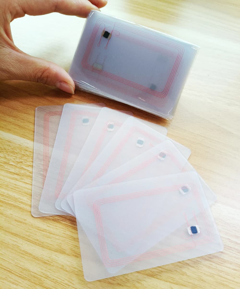5 PCS 216chip 13,56MHZ NFC Scheda di controllo accessi vuota Carte per porte in PVC trasparente