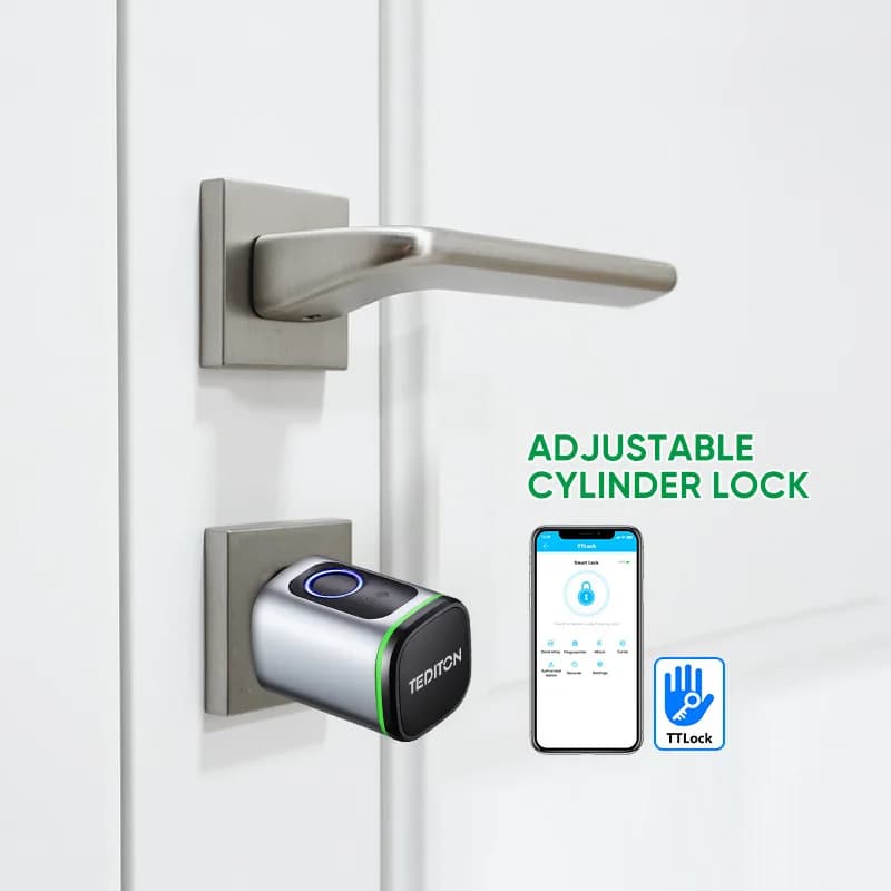 Serratura a cilindro Euro impermeabile in stile europeo con impronta digitale Serratura a cilindro intelligente per porta elettrica intelligente Serratura NFC con app Ttlock