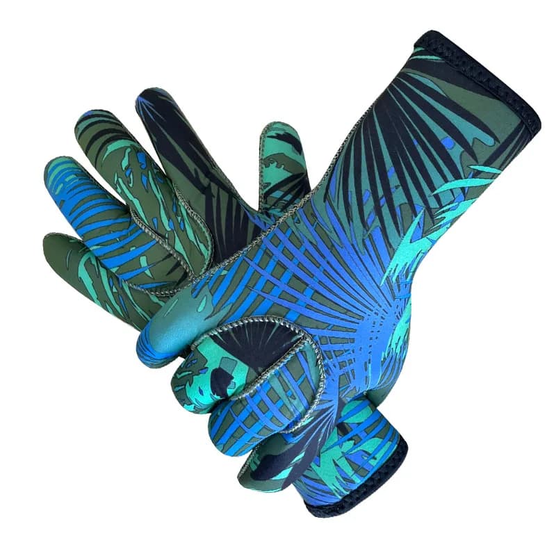 Guanti Antiscivolo per Pesca Subacquea, Immersioni, Rafting, Kayak, Paddle Surf, Snorkeling, Canoa, Nuoto, Camouflage, Termici