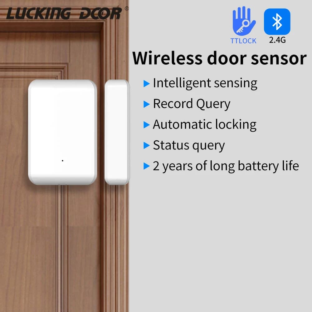 TTLOCK sensore porta di sicurezza sensore porta allarme sensore magnetico rilevamento contatto porta compatibile con Smart Locks Alexa Google