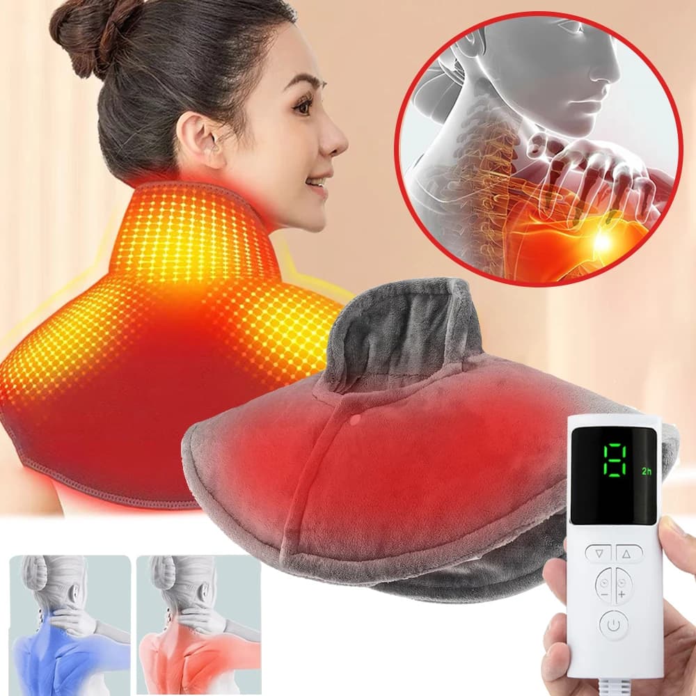 Electric Heating Neck Shawl Level 9 Hot Compress Shawl Blanket Warmer Heating Neck Pad Relaxation Shoulder Neck Protective Gear