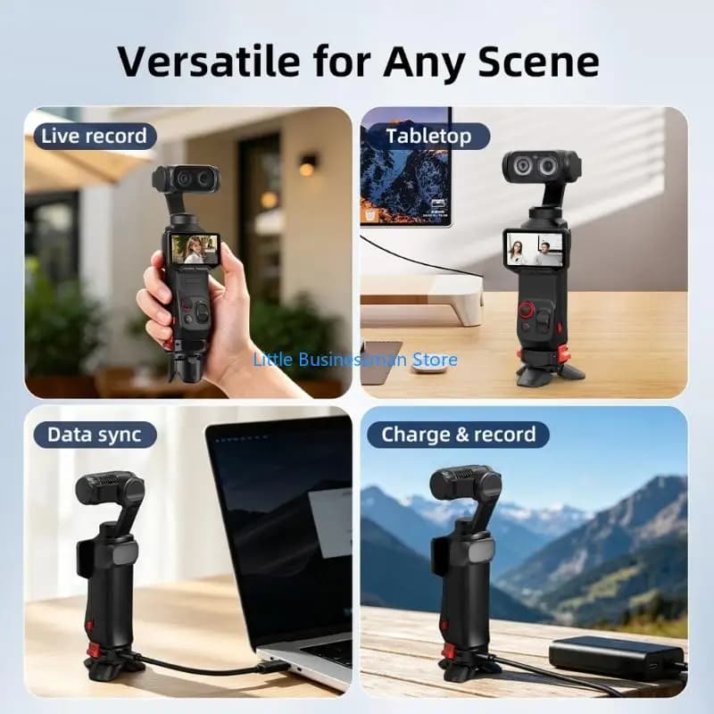 Action Camera Desk Base Portable for Charging, File Transfer, and Stability M76A