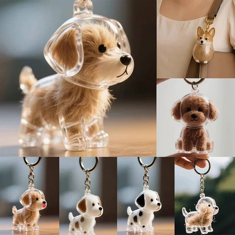 Ciondolo per animali domestici Collezione di peli di cani Scatola di immagazzinaggio Ciondolo per animali domestici Capsula di stoccaggio per capelli trasparente Souvenir per cani e gatti Regalo per gli amanti dei cani