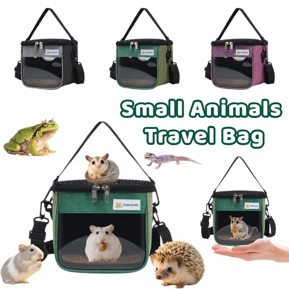 Borsa da asporto per animali domestici portatile alla moda Vista chiara Gabbia da esterno per cincillà portatile Oxford Zaino per animali di grandi dimensioni Forniture per animali domestici