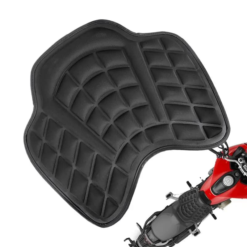 Cuscino del sedile per bici da cross Cuscino del sedile del passeggero per moto in schiuma Cuscino ammortizzante traspirante Supporto ergonomico spesso antiscivolo per