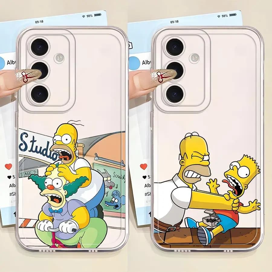Cover per Telefono The Simpsons Homer per Samsung Galaxy A33 A52 A26 A24 A52 A31 A25 A51 A34 A35 A14 A16 A56 A50 A55 A23 A36 A13
