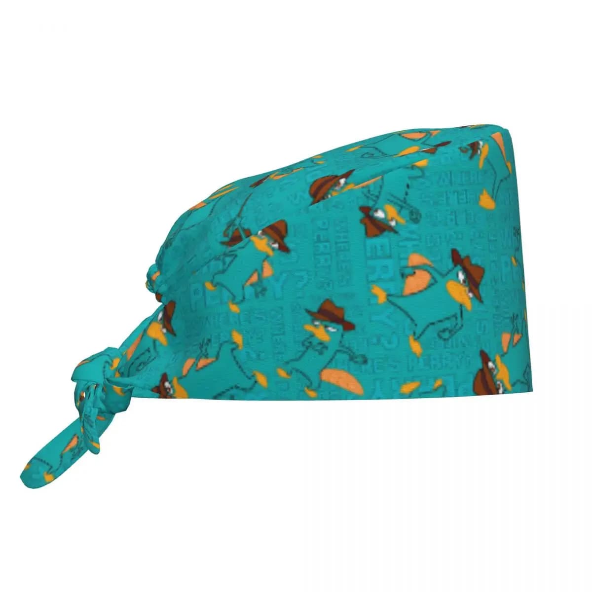 Custom Phineas & Ferb Working Cap Surgical Hats Men Women Perry the Platypus Operating Room Cap Operator Hats Lab Works Hat