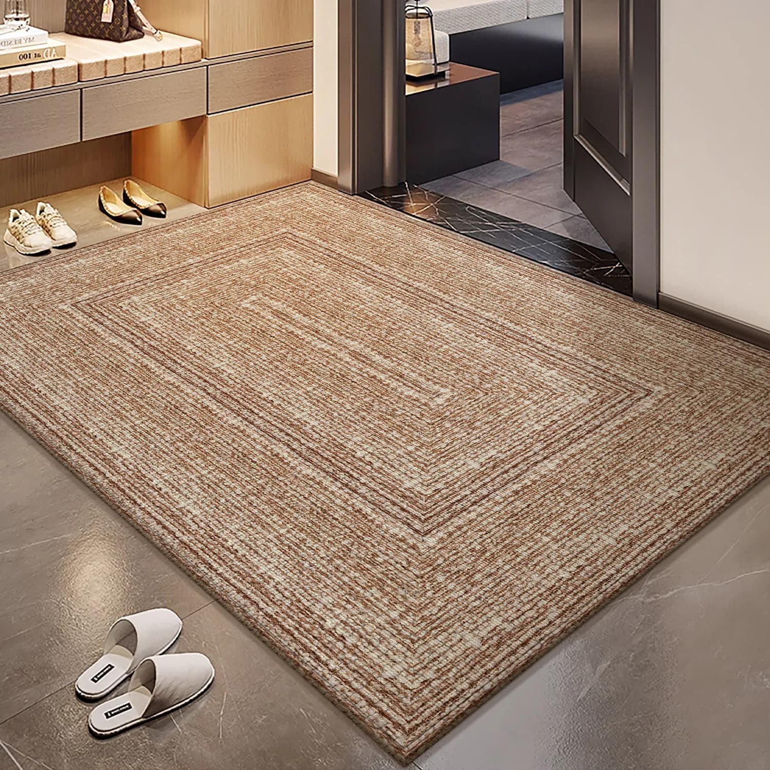 New Belgian Velvet Doormat For Entryway High End Entrance Floor Mat Outdoor Indoor Hallway Door Rug For Home Front Door