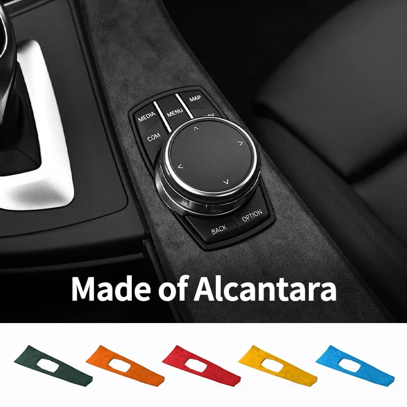 Cornice Decorativa per Pannello Multimediale della Console Centrale per BMW Serie 4 F32 F33 F36, Accessorio per Tuning Interno Auto in Alcantara