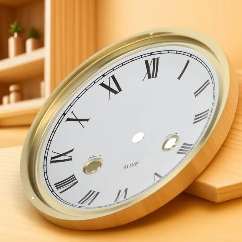 Mechanical Round Clock Dial Roman Numeral Clock Face DIY Replacement Insert Craft Kit for Wall Clocks Clocks for Living Room