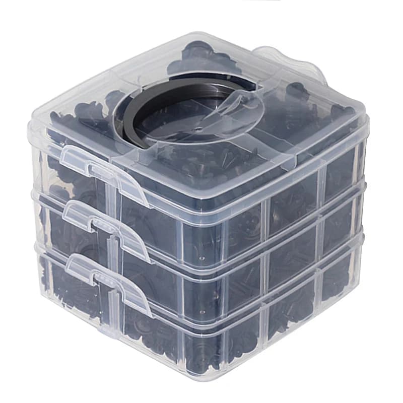 Kit di clip di fissaggio per carrozzeria per auto resistenti da 630 pezzi con fascette per cavi in nylon, cacciavite e piastre paramotore per la decorazione del paraurti