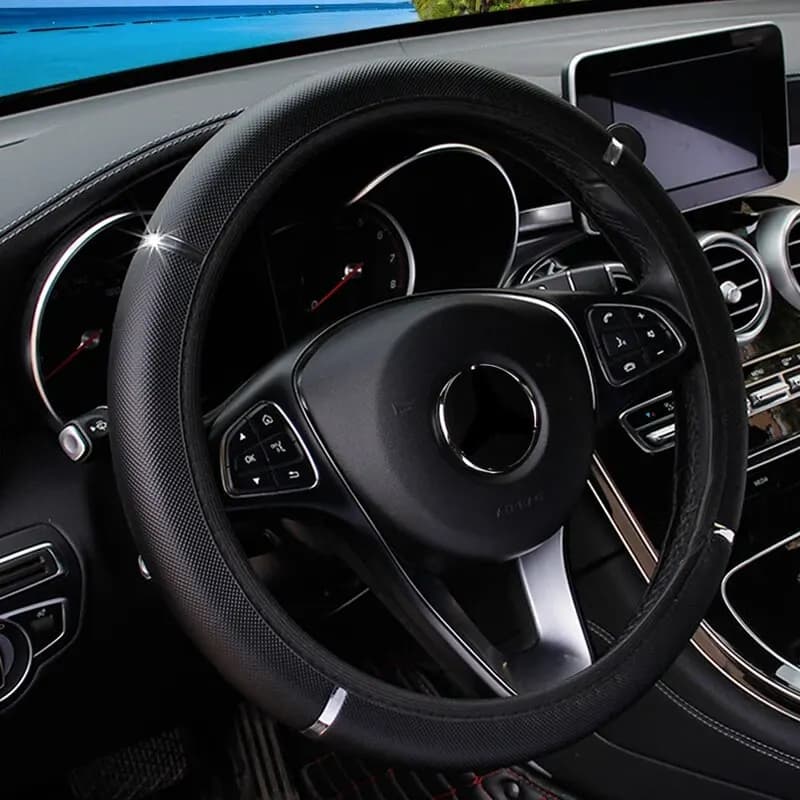 Car sports pop with metal strip leather without cover with inner edge Car accessories suitable for 14,5-15 inches