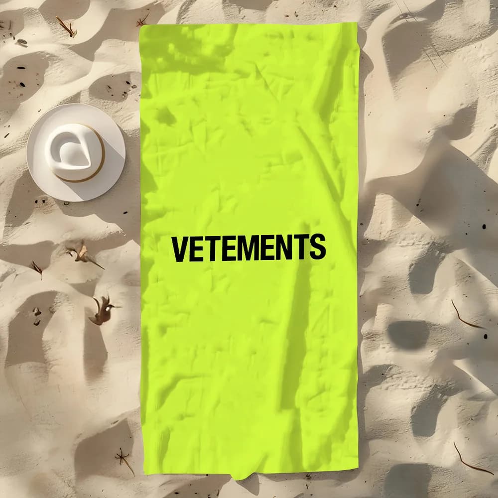 Asciugamano alla moda Morbido regalo per piscina per viaggi Palestra Doccia Campeggio Sport ad asciugatura rapida V-Vetements Logo Grande telo mare