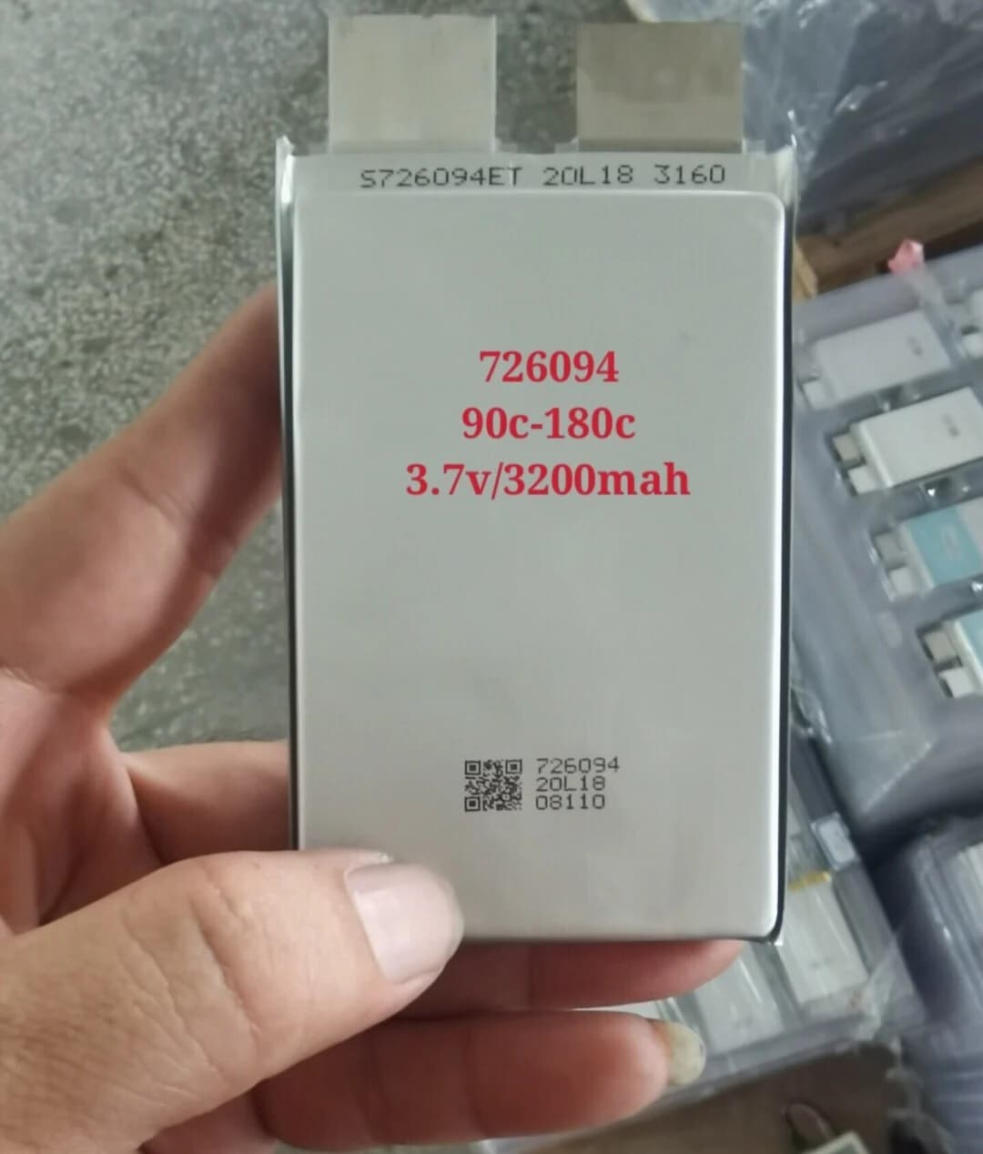 1-12 pz nuovo 3.7V 3200mAh 726094 90C batteria fai da te cella di alimentazione per emergenza Jump Starter scooter modelli giocattolo Drone