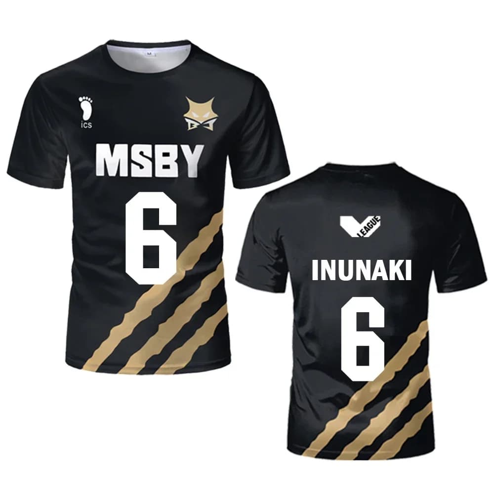 Volleyball Boys!! MSBY Black Wolf Team Jersey, Japanese Anime Role-Playing Top, Unisex Volleyball Sportswear