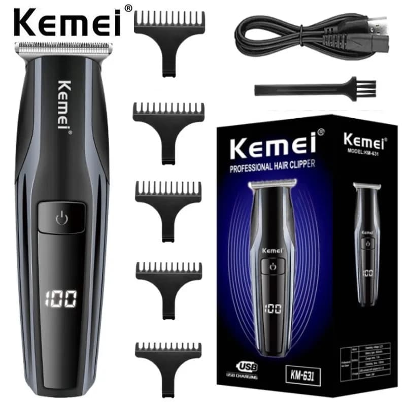Kemei tagliacapelli professionale tagliacapelli elettrico ricaricabile per uomo barba bambini barbiere tagliatrice taglio di capelli schermo a LED