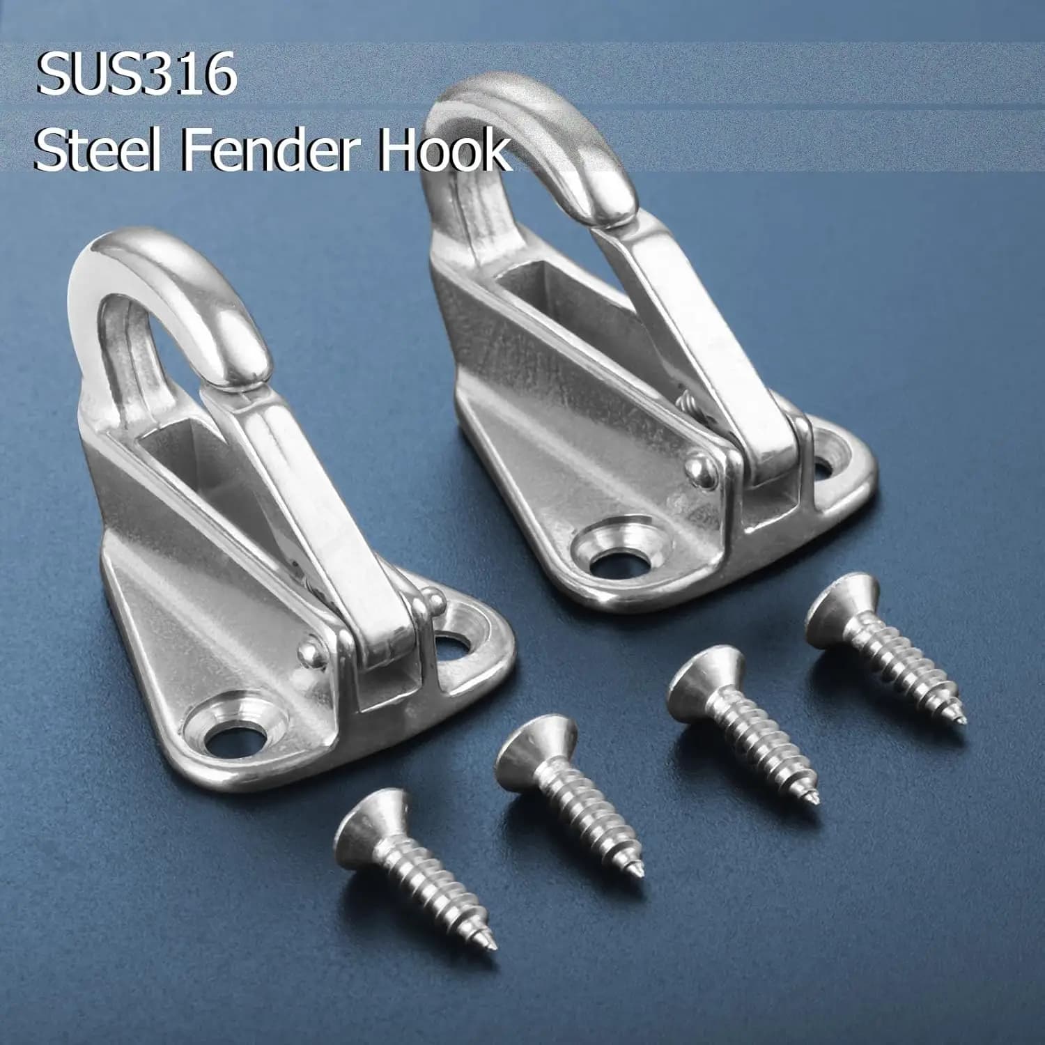Boat Accessories Stainless Steel Boat Spring Snap Fending Hook Fender Hook Spring Hook Snap Attach Rope for Marine Hardware