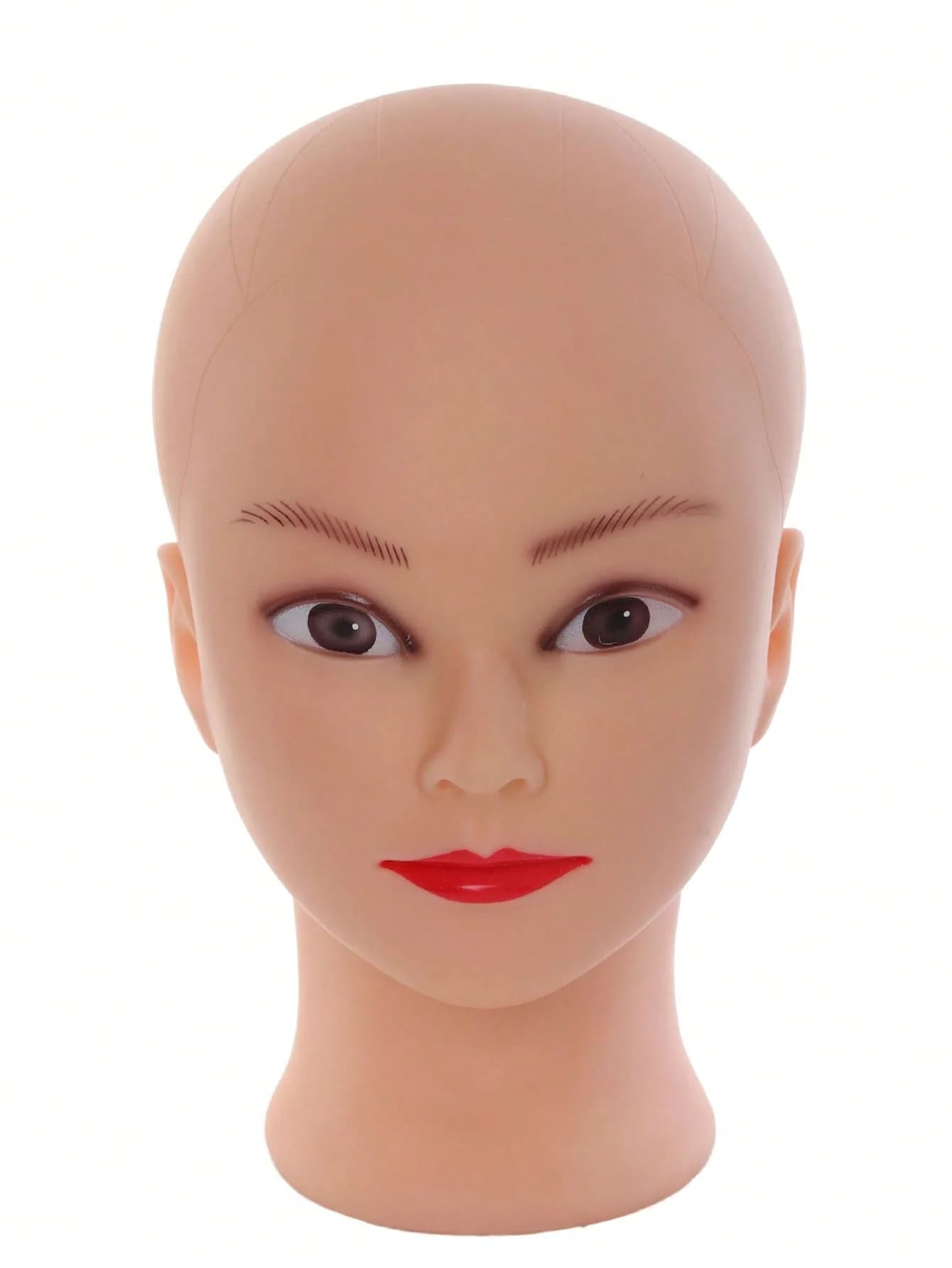 Testa di manichino professionale per trucco, modello calvo per la creazione di parrucche, cappelli, acconciature, espositori per copricapi.