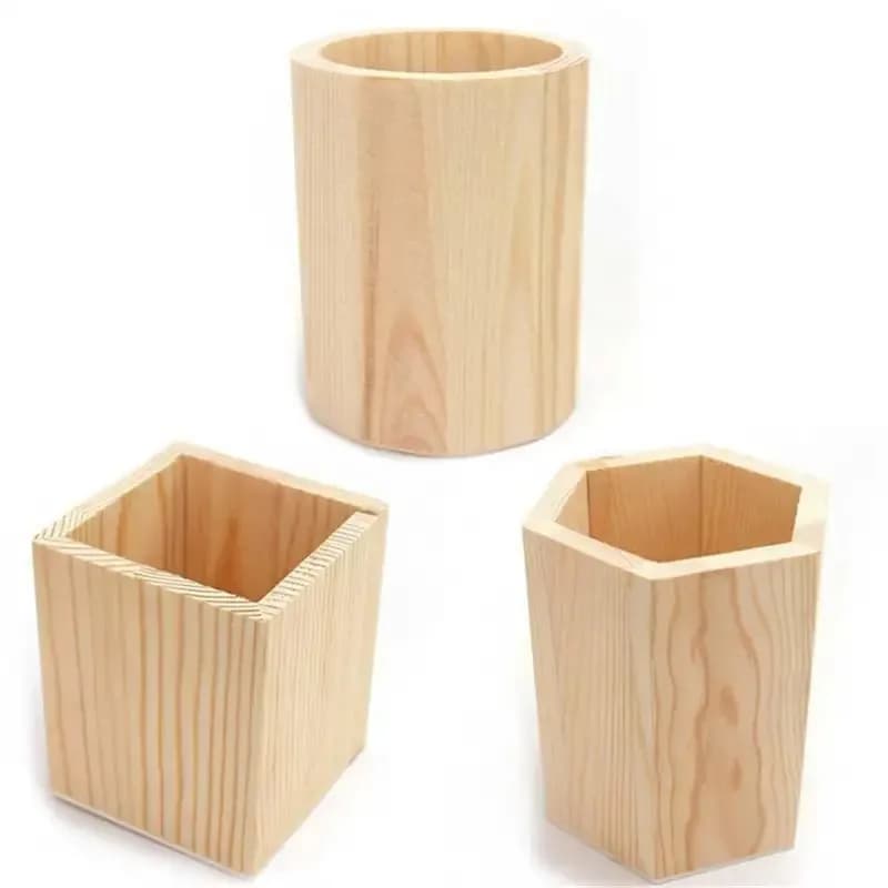 Scatola portaoggetti in legno per cancelleria per penne, astucci, portapenne da ufficio, contenitori per pennelli per trucco, articoli di cancelleria,