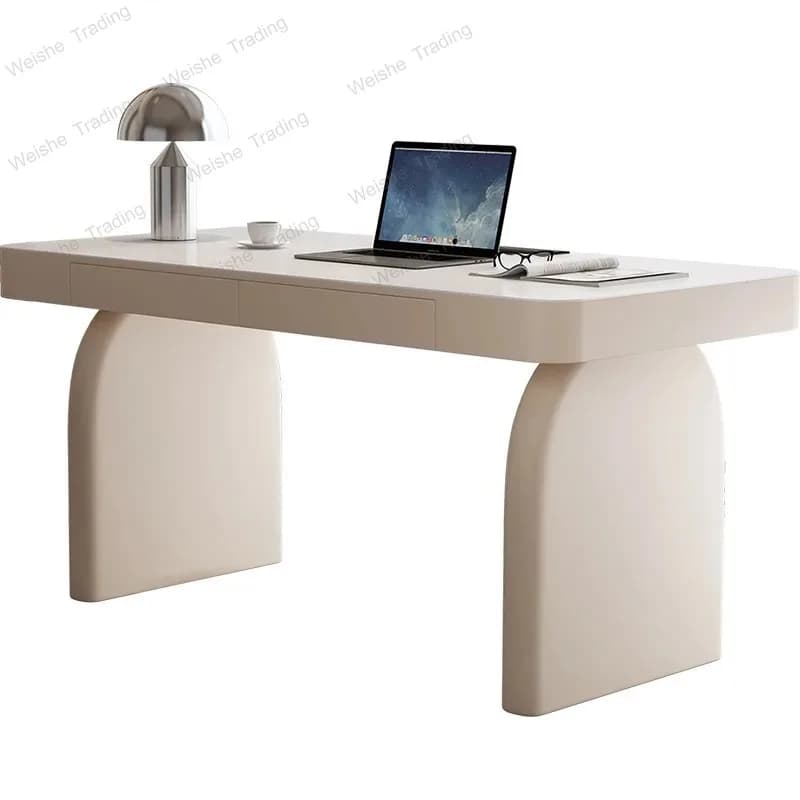 Eleganti Scrivanie Moderne per Computer, Design Rettangolare con Cassetti Organizzatori, Scrivania da Gaming per Camera da Letto, Mobili in Legno