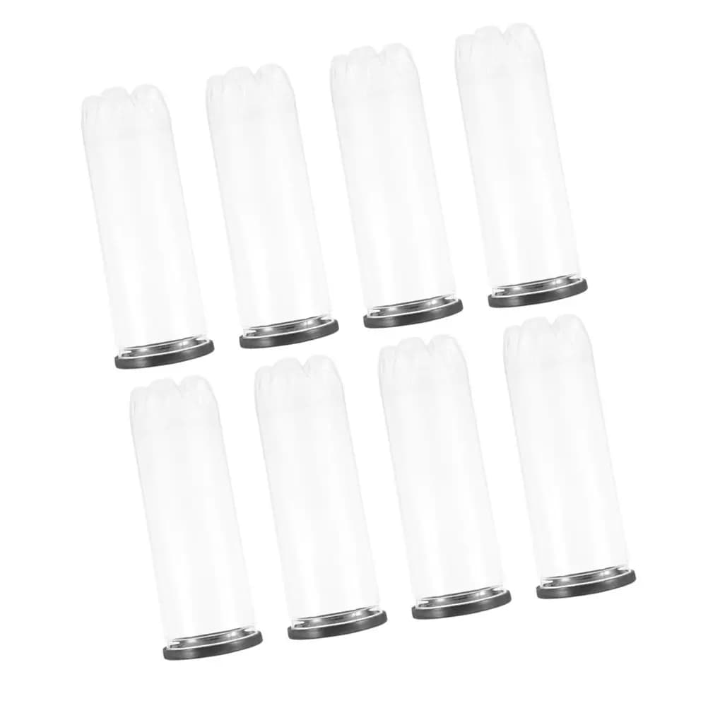 8Pcs Clear Tennis Ball Storage Cylinder Transparent PVC Tube Black Cap Ideal for Tennis Pickleball Softball
