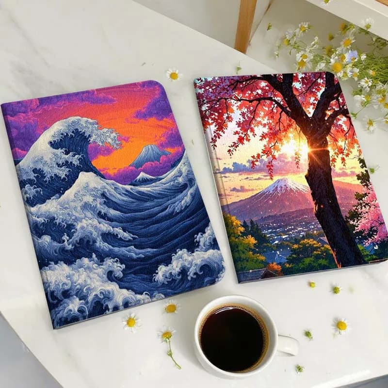 Custodia per tablet Red Wave Mountain Cloud per Huawei Honor MatePad MediaPad Air 5 6 7 11 V6 V7 V8 V9 X9 X8 T10 T10s C5e T5 - Regalo