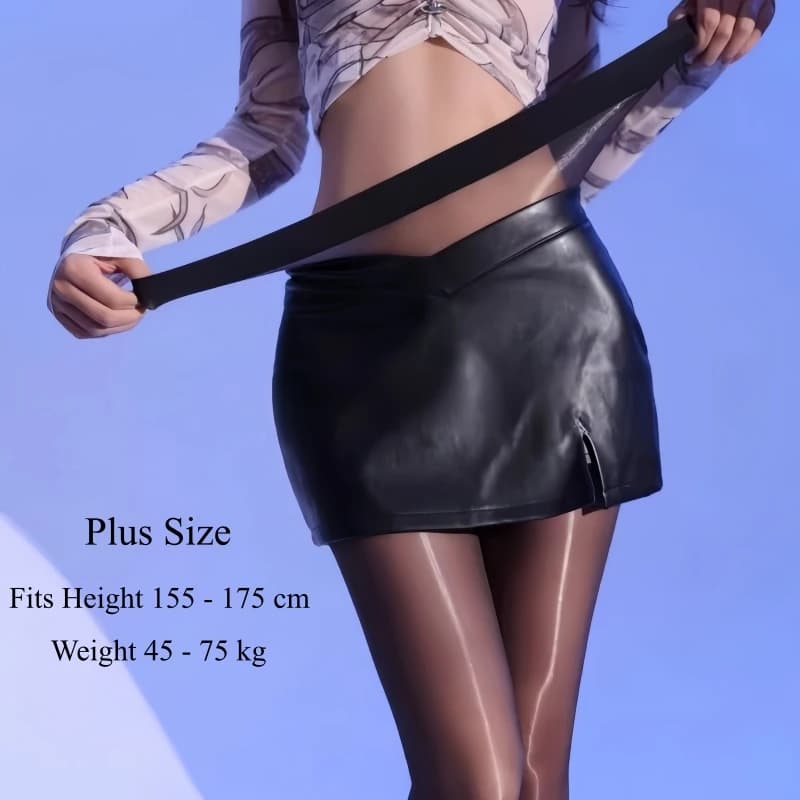 Collant a vita alta senza cuciture lucido olio serie oro scuro 15D Plus Size 912 pin calze da festa trasparenti anti-gancio per le donne