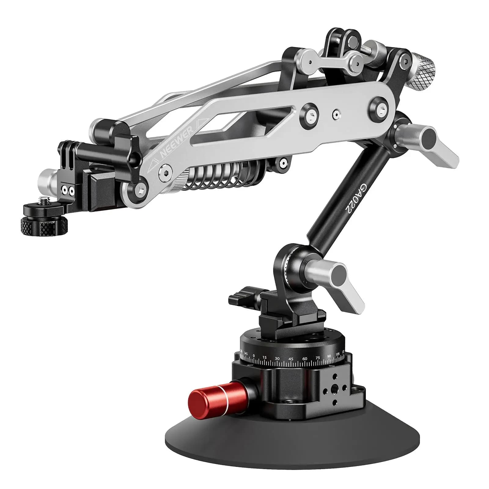 Neewer Braccio Braccio Idraulico con Ventosa a Vuoto Supporto per Auto Guida NATO a Sgancio Rapido 360 ° Base panoramica per action camera