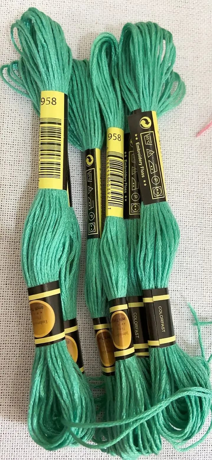 10 PZ/LOL Set Point Cross Wire Embroidery For Beginners FAI DA TE No Repetition Rainbow DMC CODE 958