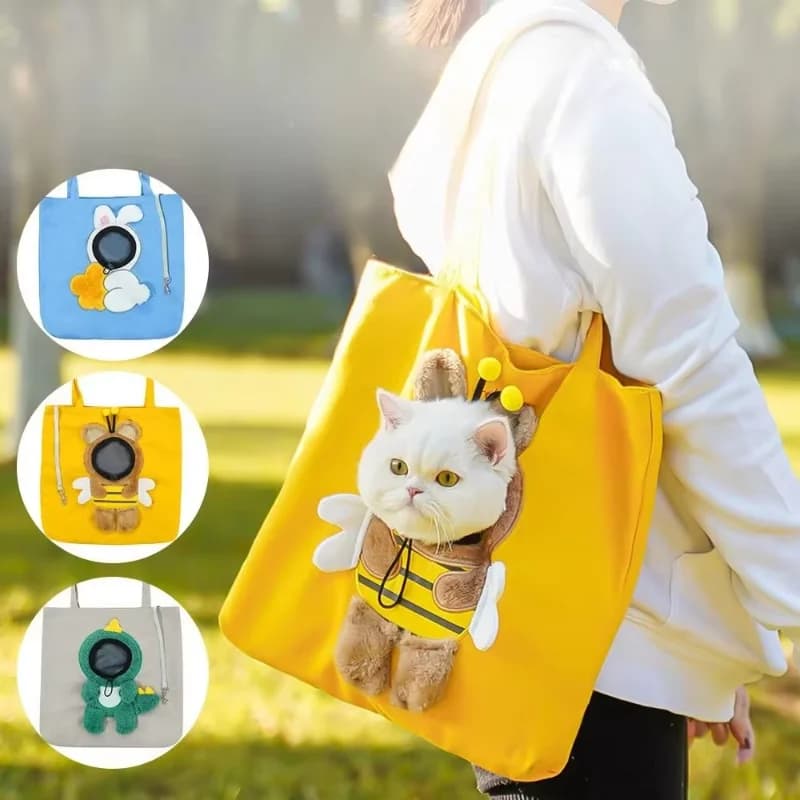 Durable Pet Carrier Portable Cat Bag Lightweight Dog Backpack Breathable Puppy Sling Comfortable Kitten Tote Cozy Animal Pouch