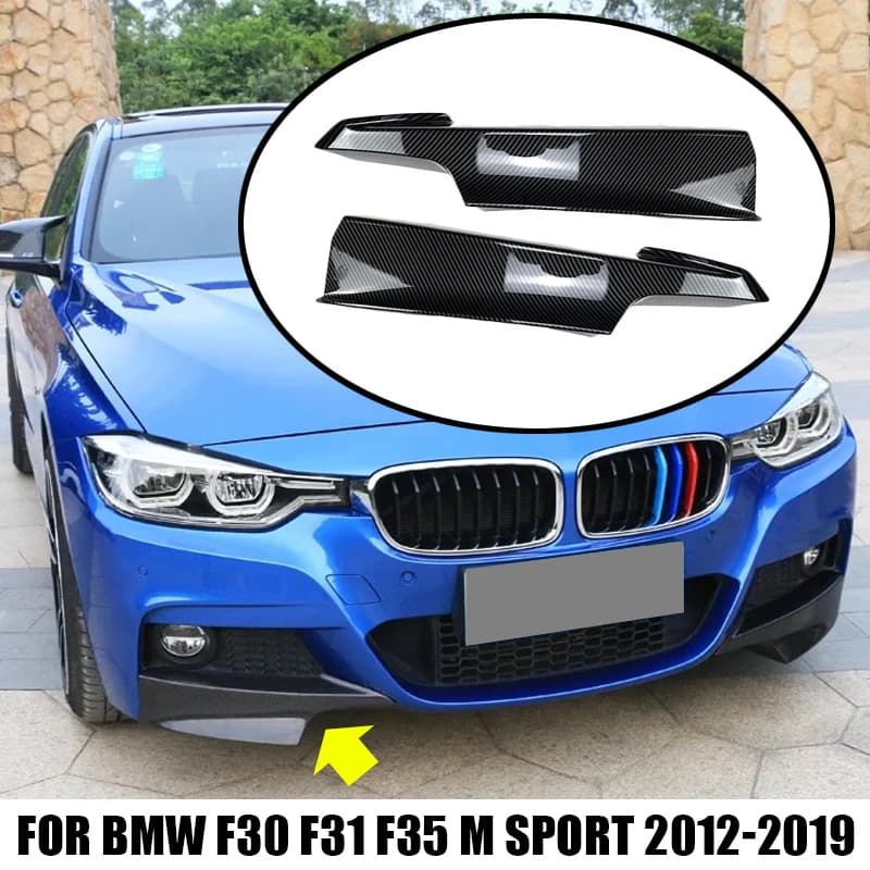 Misura Per BMW Accessori Serie 3 F30 F31 F35 M Sport 320i 325i 328i 335i 2012-2019 Copertura Della Lampada Della Nebbia Trim Canard Anteriore Splitter Bo