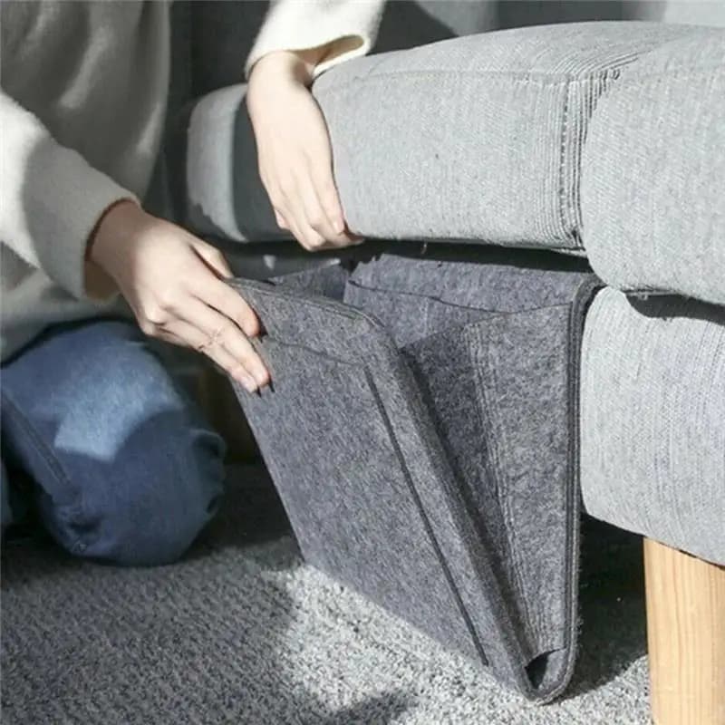Organizer da letto in feltro, borsa portaoggetti da comodino, porta telecomando da divano, tasche portaoggetti da appendere al divano, portaoggetti da letto