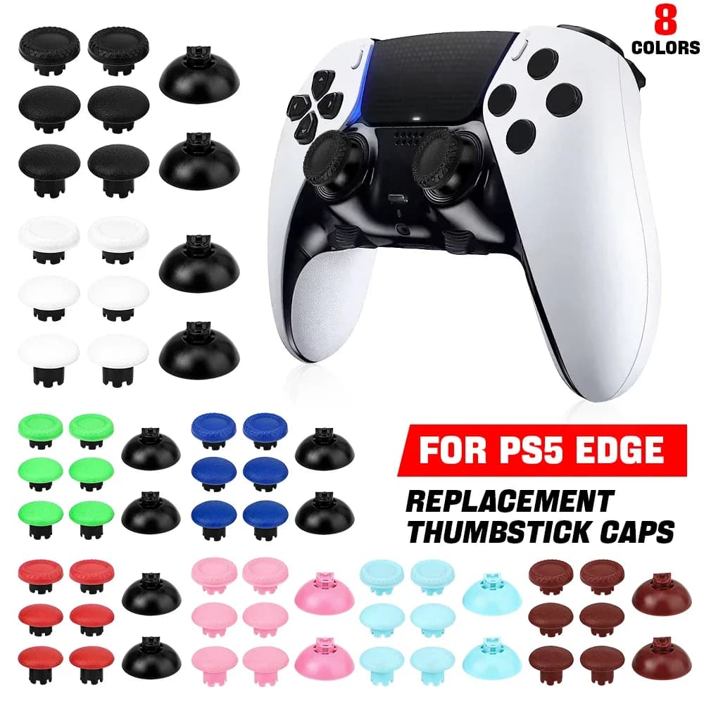8 in1 High & Low Thumbstick Caps Replacement Analog Stick Covers For PS5 Edge Controller Anti‑Slip Game Accessories