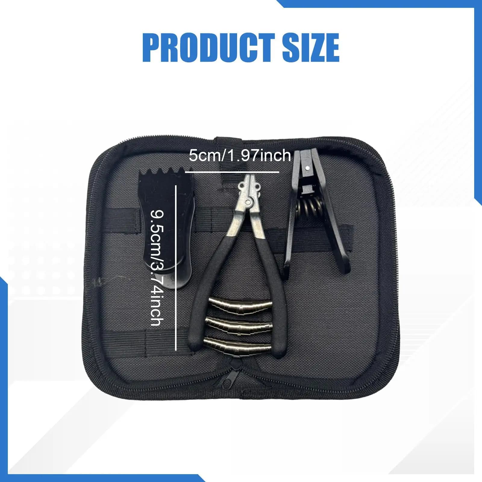 Tennis Racket Stringing Clamp Heavy Duty Aluminum Wide Head 3 Spring Starter Tool for Pro String Tension Control