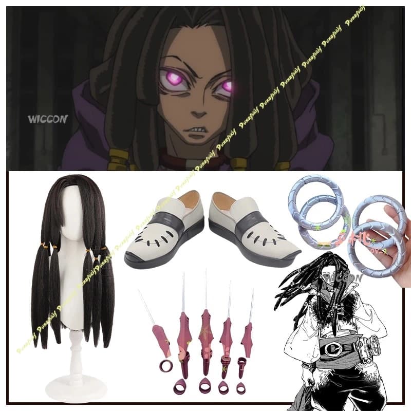 GACHIAKUTA Jabber Costumi Cosplay Ragazzo Accessori Parrucca Scarpe Fantasiose Braccialetto Unghie 3D Set Regalo Anime San Valentino Festa Palcoscenico