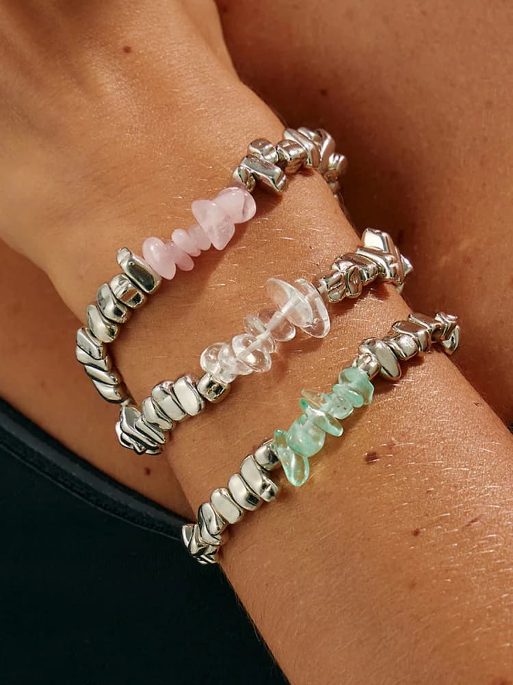 Fashion and Creative Turquoise Bracelet, Simple and Elegant Woman Jewelry, Versatile Hand Chain in Alloy, Accessory