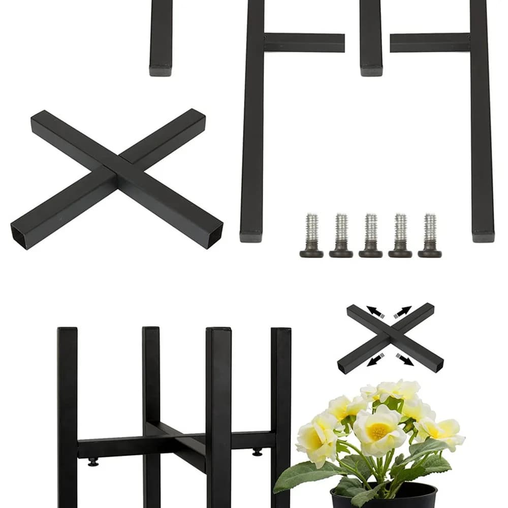 Nordic Modern Iron Flower Stand Adjustable Metal Plant Organizer Indoor Display Rack For Potted Plants Home Decor Shelf