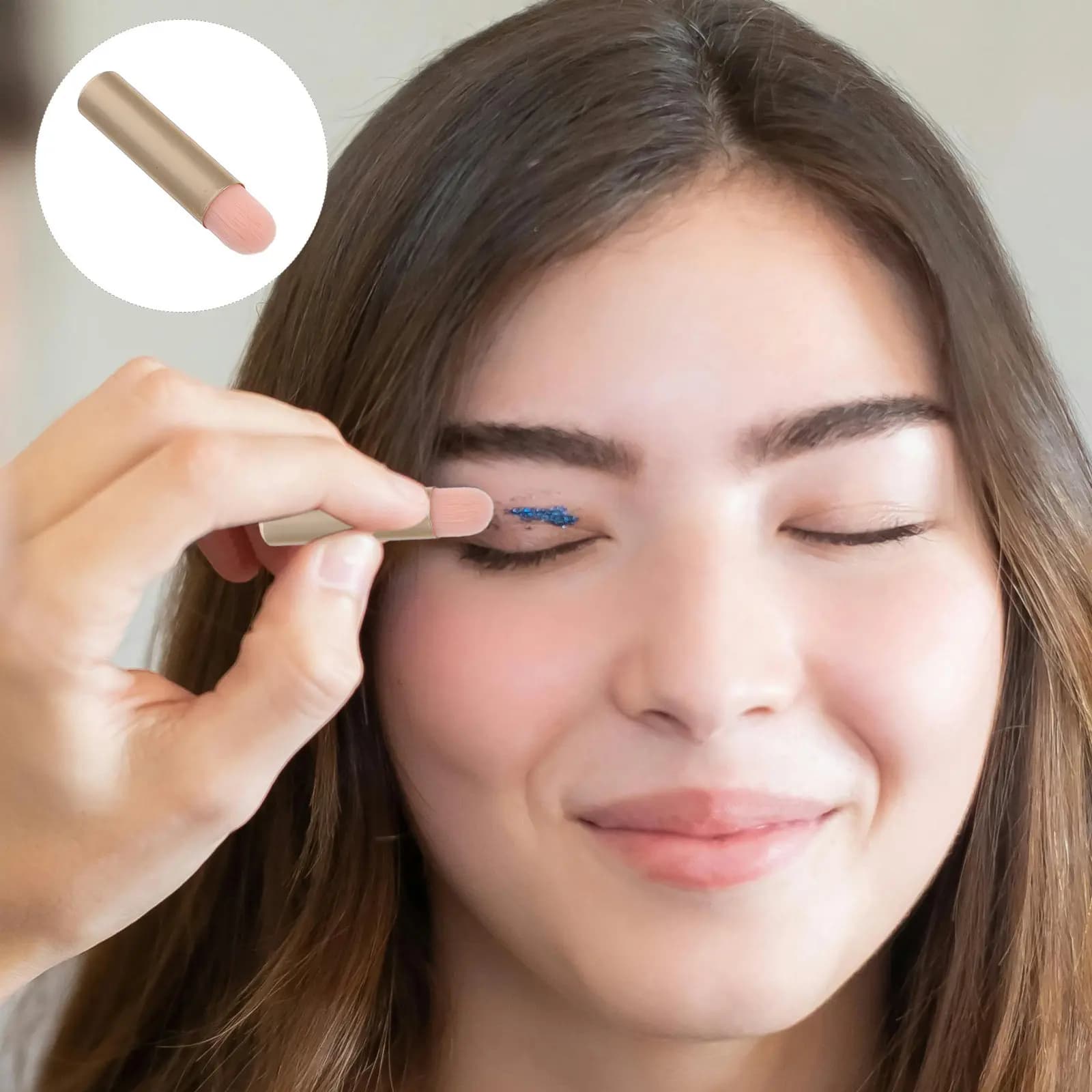 Set di 12 Mini Pennelli da Trucco da Viaggio, Compatti e Leggeri per Ombretto, Correttore e Labbra, Applicazione Morbida e Uniforme, Professionali